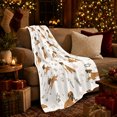 thumbnail image 3 of Playful Boxer Dogs Pumpkins, Playful Pet Portrait Pattern, Warm Flannel Blanket for Living Room and Bedroom with Detailed Artwork, Dog Lovers Just Because Gift, Pet Lover Home Decor, 3 of 7