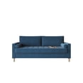 thumbnail image 4 of HMD Astoria Linen Square Arm 3-Seater Sofa with 2 Throw Pillow, Blue, 4 of 5