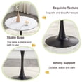 thumbnail image 4 of S-HOME Round Dining Table with Metal Pedestal and Thickened Tabletop 31.5 Inch Ideal for Kitchen and Living Room，Black White, 4 of 11