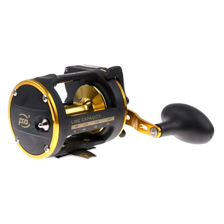ball Bearings Fishing Trolling Reel With Line Counter Boat Fishing Powerful  Aluminum Alloy