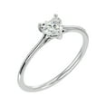 thumbnail image 2 of SuperJeweler 1/2 Carat Heart Shape Moissanite Solitaire Engagement Ring in 14 Karat White Gold, 2 of 6