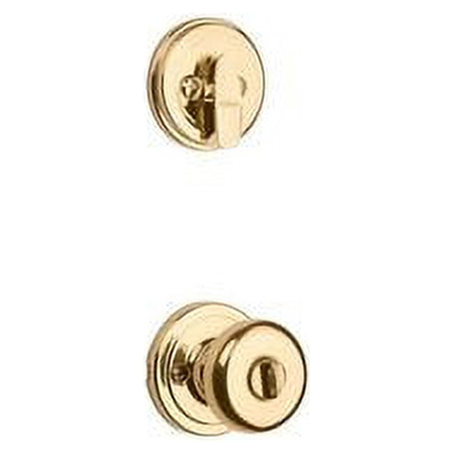 Kwikset Montara Polished Brass Single Cylinder Door Handleset with Juno  Entry Door Knob Featuring SmartKey Security 553MNHXJ 3 SMT CP - The Home  Depot