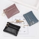 thumbnail image 2 of Monedero de mujer, monedero pequeño con textura de cuero, cartera multifunción para licencia de conducir, tarjetero, bolso de cuero suave, bolso con cremallera, 2 of 6