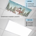 thumbnail image 3 of Teal Christmas Snowman Fluorescent Light Covers, Xmas Tree Snowflake Botanical Magnetic Light Covers for Ceiling Lights, Fluorescent Ceiling Shade Filters for Classroom Bedroom Office 4x2Ft x 2PCS, 3 of 7