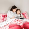thumbnail image 5 of Feelyou Kawaii Cartoon Bow Full Size Comforter Sets for Teen, Princess Bowknot Bedding Comforter Set, Rustic Farmhouse Floral Reversible Bedding Sets, Super Cozy Room Decor, 3 Pieces, 5 of 8