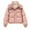 Pink, variant on Wutalume Women's Hooded Coat Ladies Winter Cotton Coat Thickened Warm Jacket, Solid Color, Loose Fit, Fashionable Design with Stand Collar, Ideal for Casual and Outdoor Wear,Beige L