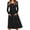 Black, variant on PBFRDSJ Spring Dresses for Women Long Sleeve CrewNeck Button Midi Sundress Elastic Waist Plus Size A Line Office Dress with Pockets