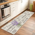 thumbnail image 2 of Purple Lavenders Eater 2'x6' Runner Rugs for Hallway Kitchen Bedside Non Slip Washable, Vintage Floral Retro Art Entryway Rug Runners with Rubber Backing, Long Carpet Runner for Laundry Room, 2 of 8