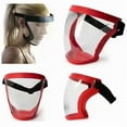 thumbnail image 3 of Full Face Protective Shield Visor HD Transparent Full Face Mask Clear Spray Splash Proof Breathable CoverRed, 3 of 5