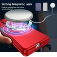 thumbnail image 2 of Magnetic Case for Samsung Galaxy Z Fold 3 Case with Kickstand & Ring Holder, [Compatible with MagSafe Charging] Slim Ultra PC Back Scratch-Resistant Military Grade Shockproof Case, Red, 2 of 14