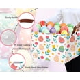 thumbnail image 3 of NIETEIN Cute Easter Basket Large Canvas Personalized Rabbit Design for Kids (Flower Easter Egg), 3 of 7