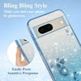 thumbnail image 6 of Cover for Google Pixel 7 Case Clear Glitter Sparkle Aesthetic Google Pixel 7 Phone Case Silicone Soft Flower Anti-Scratch Shockproof Funda Purple Slim (Blue), 6 of 14