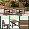 thumbnail image 5 of SERWALL 7-Piece Outdoor Dining Set , 75" HDPE All Weather Patio Dining Set for 6, Outdoor Table and Chairs with Umbrella Hole, Brown, 5 of 10