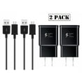 thumbnail image 1 of Asus Zenfone Go ZB551KL Adaptive Fast Charger Micro USB 2.0 Charging Kit [2x Wall Charger + 2x Micro USB Cable] Dual voltages for up to 60% Faster Charging! 2 PACK, 1 of 3