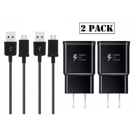 Sony Xperia Z1 / Z1s Adaptive Fast Charger Micro USB 2.0 Charging Kit [2x Wall Charger + 2x Micro USB Cable] Dual voltages for up to 60% Faster Charging! 2 PACK