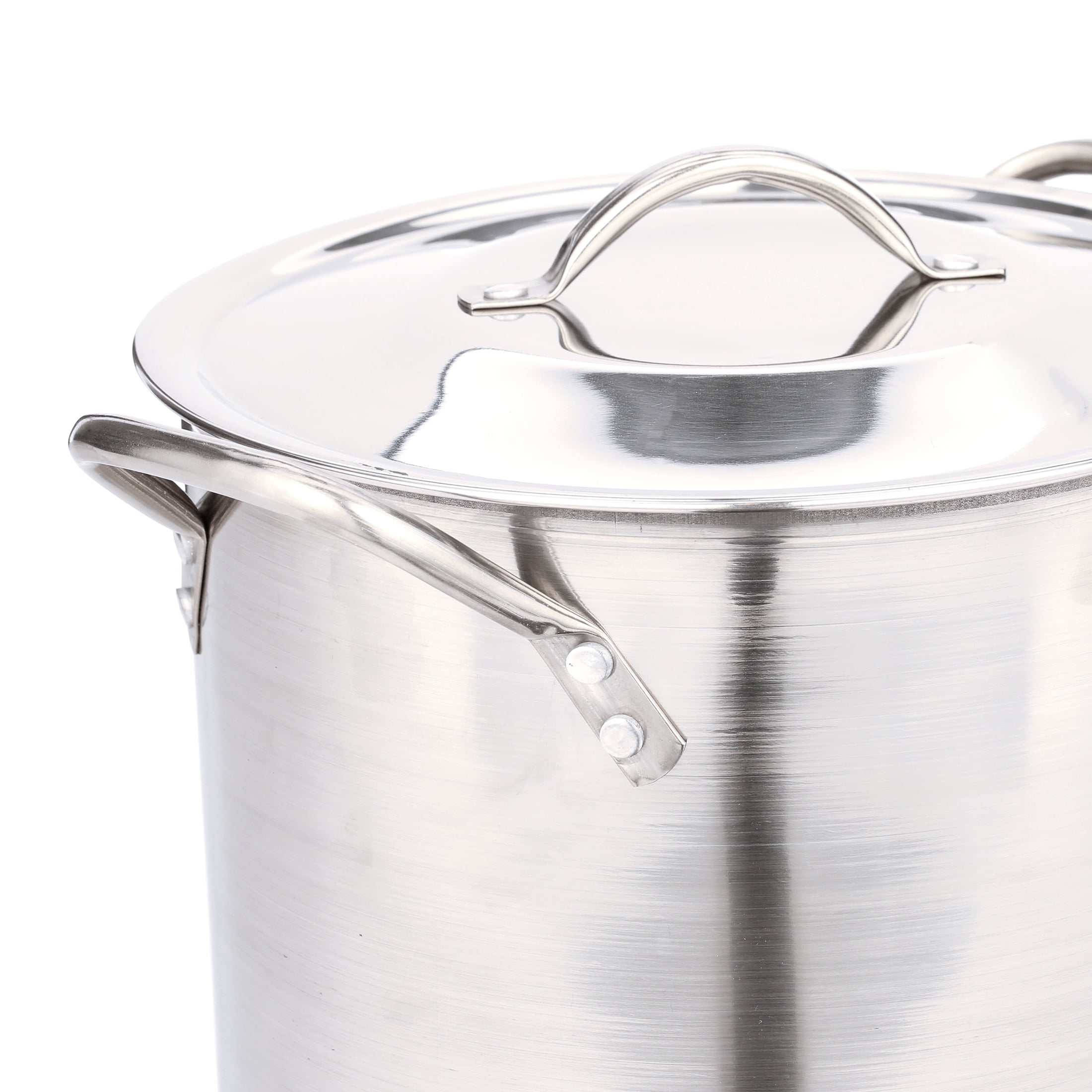 Mainstays 8-Qt Stainless Steel Stock Pot with Metal Lid
