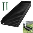 thumbnail image 1 of Gutter Downspout Splash Block 24 Inch Extender with Fixing Nails Drainage for House Foundations Ultra Tough Plastic Material, Black Color Bent Style, 1 of 7