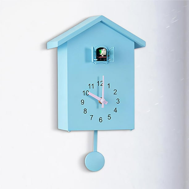 Moyic Reloj de pared nórdico, reloj de cuco de madera, pájaro