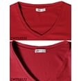 thumbnail image 4 of H2H Womens Long Sleeve Thermal Cotton Henley T-Shirt RED US L/Asia L (CWTTL0250), 4 of 6