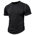 thumbnail image 3 of Xunlbb Men's Shirts Men'S Clothing Under $10 Mens Casual Fashion Solid Round Neck Collar Pullover Short Shirts, S-2XL, 3 of 4