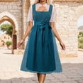 thumbnail image 2 of FEIFLY Bavarian Dirndl For Women Elegant Festival Outfits With Lace Blouse And Apron Traditional Dress For Party Halloween Solid Color Festival Clothing, 2 of 8