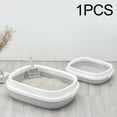 thumbnail image 5 of Bvdfgk Anti Splashing Cat Litter Box with Surrounded Top Cover Tray Sand Box Detachable Gray Large, 5 of 9