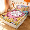 thumbnail image 2 of meiyoeat Sweet Baseball Ice Cream Zipper Full Size Comforter Sets with Fitted Sheet and 2 Pillowcases for Girls, Kawaii Letter K Glove Zipper Bedding Set, Polkadot Reversible, 4 Pieces, 2 of 7