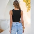 thumbnail image 5 of Womens Sleeveless V Neck Ribbed Knit Tank Tops Summer Slim Fitted Casual Tee Shirts Basic Top 2026, 5 of 7
