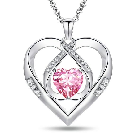 925 Sterling Silver 5A Heart CZ Diamond Triple Heart Pendant Necklace for Women,Mother's Day gift