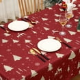 thumbnail image 5 of Christmas Table Cloth, Rectangle Xmas Tree Deer Print Waterproof Tablecloth, 5 of 8