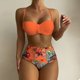 thumbnail image 2 of MKLEKYY Trajes De Baño Completo Mujer Womens Bikini Sets High Waisted Two Piece Swimsuits Floral Print Swimwear Swimsuits, 2 of 5
