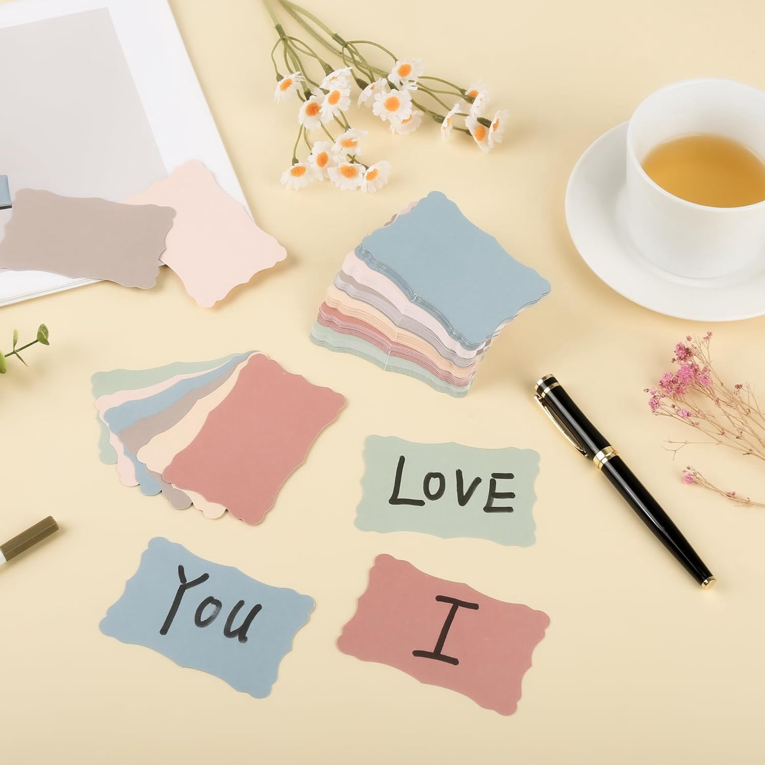 144 Pcs Small Business Cards Mini Size, Blank Note Gift Cards for Business Supplies, Personalized, Custom, Prayer Board, Index Cards. Vintage Assorted Colors$$Office