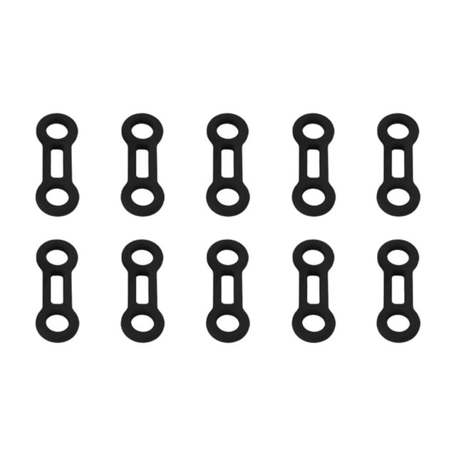 koolsoo 10 Pieces Rigging Ropes Fixing Stopper Keeper Rappel Abseil Positioning Gear Black