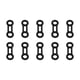 thumbnail image 1 of 10 piezas de cuerdas de seguridad para aparejos, conector de tope, mosquetón de escalada, cuerdas de bloqueo Negro, 1 of 8