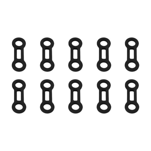 10 piezas de cuerdas de seguridad para aparejos, conector de tope, mosquetón de escalada, cuerdas de bloqueo Negro
