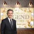 thumbnail image 6 of Gold Glitter Retirement Banner White Balloons Legend Retirement Display Golden Banners Star Decorations Pension Party Backdrop for Retirement Party Farewell Gathering Pension Celebration, 6 of 8