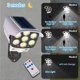 thumbnail image 5 of 2 Piezas Luces Solares Al Aire Libre 77Led PIR Lámpara con Sensor de Movimiento Cámara de Simulación Luz de Pared Solar Luces de Decoración de Jardín Impermeables, 5 of 5