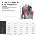 thumbnail image 5 of Gaeub Colorful Abstract Waves Men's and Women's UPF 50+ Long-Sleeved Sun Protection Clothing, Fishing Shirt Long Sleeve Zip-Small, 5 of 7