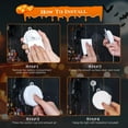 thumbnail image 4 of Zorpupoa Halloween Window Decorations Light, 3Pack Spider Witch Hat Pumpkin Halloween Window Lights with Suction Cup Hanging Holes, White, 4 of 10