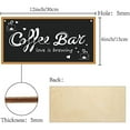 thumbnail image 2 of Coffee Bar Decorative Wood Sign Home Decor Wood Sign Plaque Hanging Wall Art Wood Board Door Sign Loving is Brewing Heart for Coffee Shop Home Kitchen Patio Decoration 12 x 6inch, 2 of 9