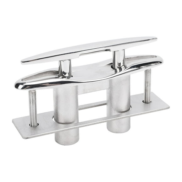 Boat Pull Up Deck Cleat, Dock Mooring Cleat Secure Installation Marine Deck Rope Cleat Heavy Duty with Backing Plate for Speedboat