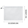 thumbnail image 2 of Chmadoxn Pencil Case, Zipper Files Bag Breathable Transparent Mesh Documents Pocket Pouch Storage for Office Supplies, 2 of 3