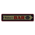 thumbnail image 2 of Bar Name Novelty Sign, Metal Wall Decor - 4x18 inches, 2 of 4