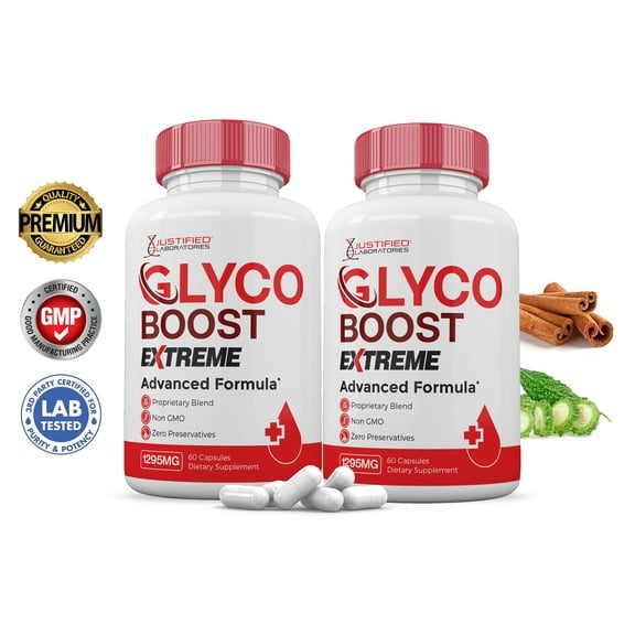 (2 Pack) Glyco Boost Extreme Advanced Formula 1295MG 120 Capsules