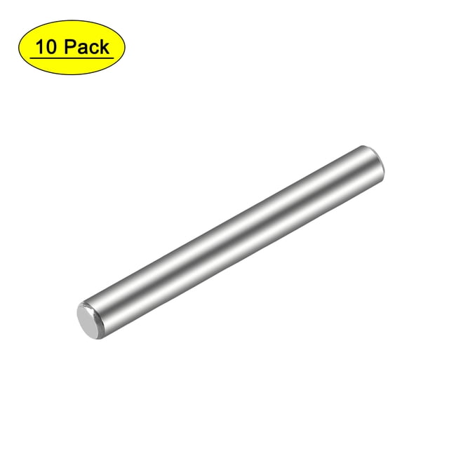 Pasadores de acero Uxcell 304 de acero inoxidable, pasador cilíndrico de soporte de estante plateado 5 mm x 70 mm 10 piezas