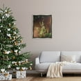 thumbnail image 2 of Winter Snowfall Night Pine Tree Holiday Photograph Luster Gray Framed Art Print Wall Art, 2 of 6