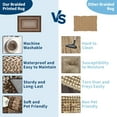 thumbnail image 6 of 2x3 Entry Rug Small Bedroom Area Rug Braided Printed Mat for Living Room Farmhouse Kitchen Mat Indoor Non Slip Rustic Throw Carpet Machine Washable Rug for Sink Under Table, Brown, 6 of 9