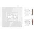 thumbnail image 2 of PlacA de Pared Ethernet, 2 Puertos Gigabit Gigabit Organizado Cat 6 Placa de Pared Ethernet para Cat6 Cat6a, 2 of 7