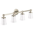 thumbnail image 2 of Moen YB0364CH Flara 4-Light Dual-Mount Bath Bathroom Vanity Light Fixture with Frosted Glass, Chrome, 2 of 2