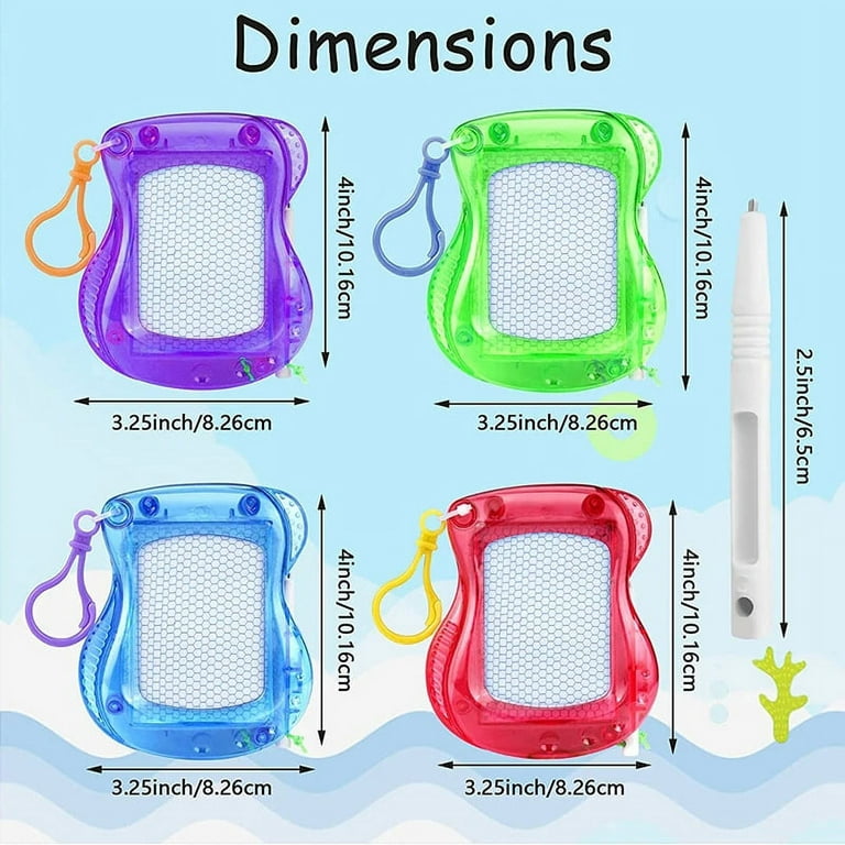 8 Pack Mini Magnetic Drawing Board for Kids, Backpack Keychain